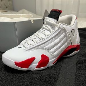 Jordan 14s size 10.5 white and red like new worn 1x with box and receipt